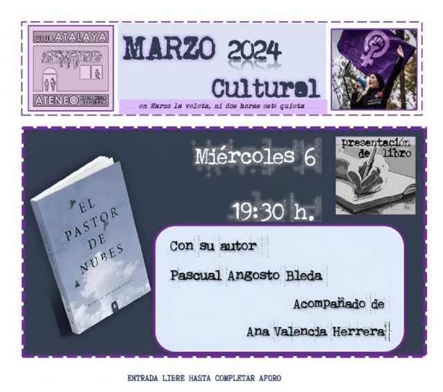 Presentación del libro El pastor de nubes, de Pascual Angosto Bleda, en el Club Atalaya - 1, Foto 1