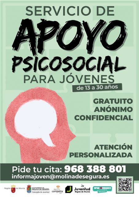 La Concejalía de Juventud de Molina de Segura refuerza el Servicio de Apoyo Psicosocial para jóvenes - 1, Foto 1