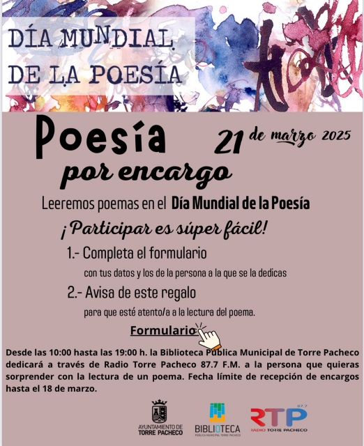 Poesía por encargo. Día mundial de la poesía, 21 de marzo - 1, Foto 1