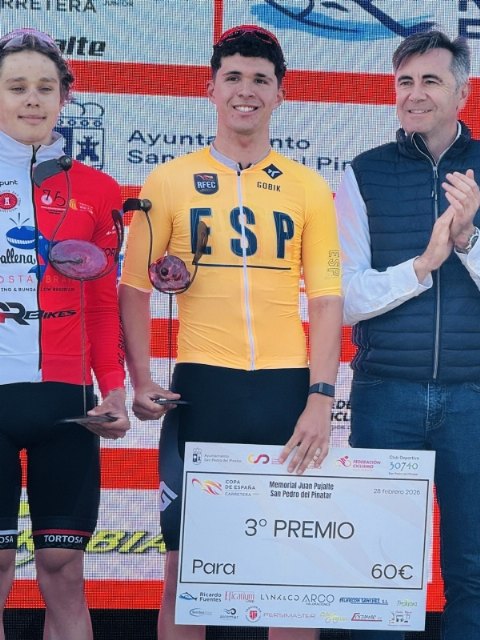 El ciclista totanero Luis Cayuela lidera la Copa de España júnior de carretera tras su tercer puesto en la segunda prueba del circuito nacional, Foto 2