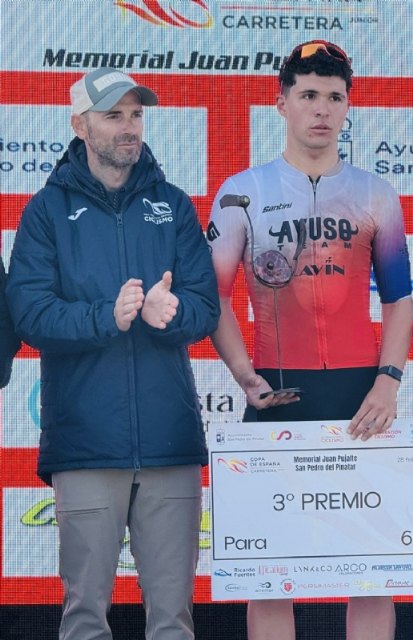 El ciclista totanero Luis Cayuela lidera la Copa de España júnior de carretera tras su tercer puesto en la segunda prueba del circuito nacional, Foto 3