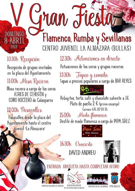 El domingo se celebra en Bullas la V Gran Fiesta del flamenco, rumba y sevillanas - 1, Foto 1