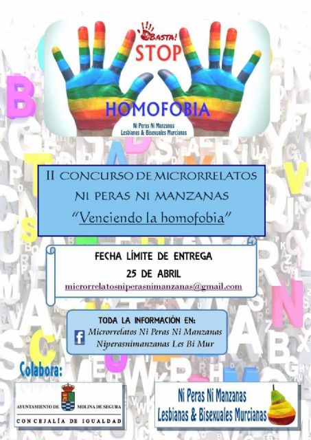 La Concejalía de Igualdad de Molina de Segura colabora en la convocatoria del II Certamen Literario de Microrrelatos Ni Peras Ni Manzanas contra la LGTBIfobia - 2, Foto 2