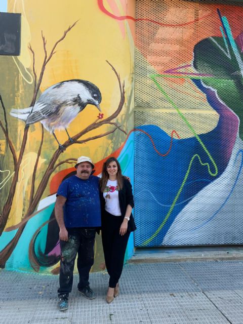 Seis artistas internacionales y locales realizan diversos murales en el lateral del pabellón de Santa María de Gracia - 1, Foto 1