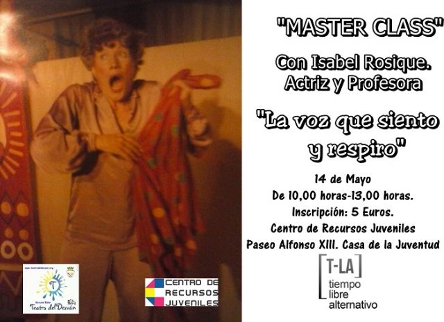 Isabel Rosique impartirá la Master Class, La voz que siento y respiro - 2, Foto 2