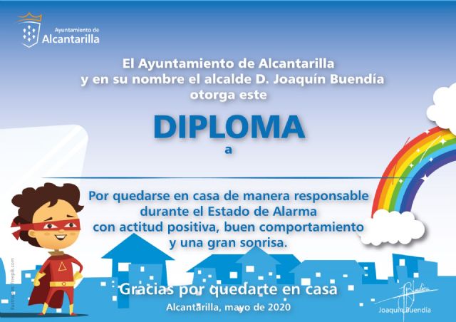 El Ayuntamiento diseña diplomas para reconocer la buena actitud de los niños durante el confinamiento - 2, Foto 2