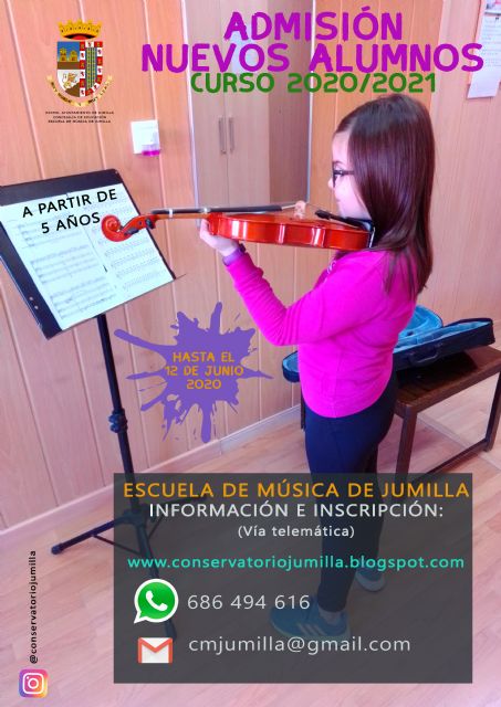 Apertura plazo nuevo alumnado Escuela de Música de Jumilla - 1, Foto 1