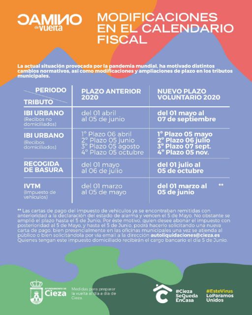 El gobierno municipal recuerda las modificaciones en el calendario fiscal - 1, Foto 1