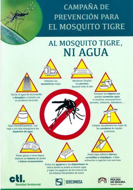 El Ayuntamiento de Molina de Segura promueve la nueva campaña de prevención AL MOSQUITO TIGRE, NI AGUA - 1, Foto 1