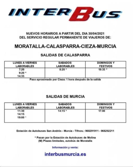 El Grupo Municipal Socialista consigue que se amplíen los horarios de autobuses entre Calasparra y Murcia - 2, Foto 2