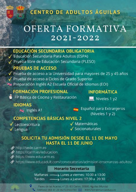 El próximo martes se abre el proceso de admisión de alumnos del Centro de Educación de Personas Adultas - 1, Foto 1