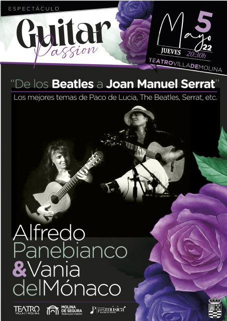 El Teatro Villa de Molina acoge el espectáculo DE LOS BEATLES A JOAN MANUEL SERRAT: GUITAR PASSION el jueves 5 de mayo - 1, Foto 1