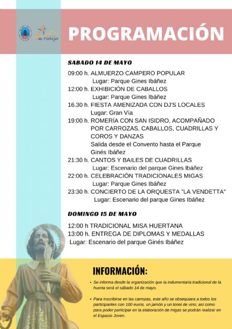 Los agricultores y huertanos tomarán las calles de Cehegín para festejar a San Isidro Labrador 2022 - 3, Foto 3