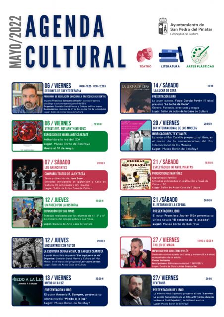 La concejalía de Cultura programa en mayo actividades literarias, exposiciones y teatro - 2, Foto 2