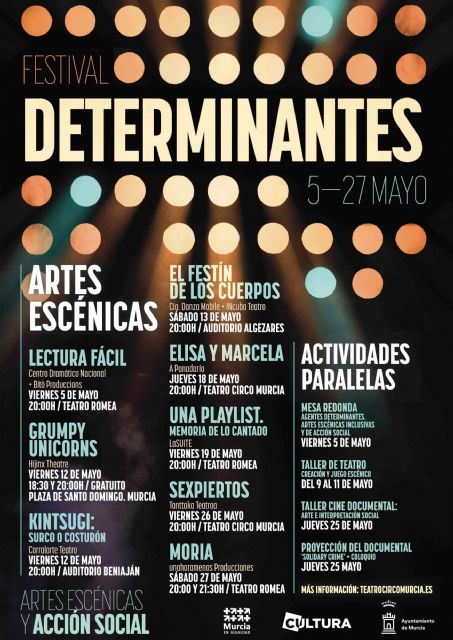 El Festival Determinantes celebra su segunda edición del 5 al 27 de mayo con ocho espectáculos de teatro, música y danza, encuentros y talleres que unen artes escénicas y acción social - 1, Foto 1