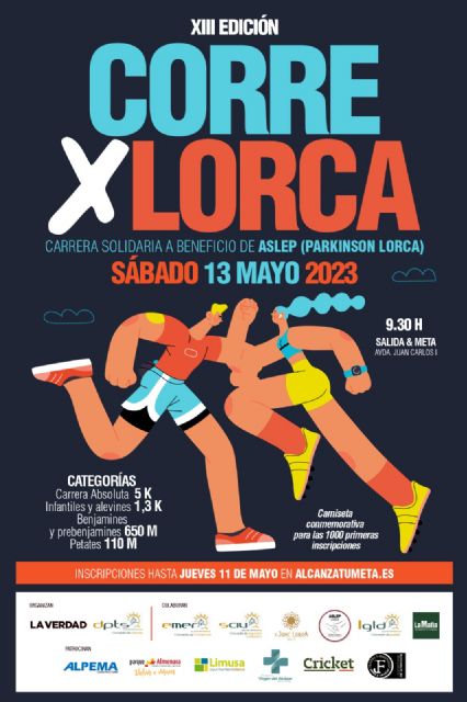 Lorca acogerá el 13 de mayo la XIII edición de la carrera solidaria 'CorrexLorca', este año a beneficio de ASLEP - 2, Foto 2