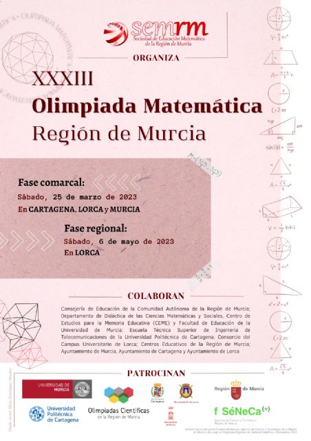 El Campus Universitario de Lorca acogerá el próximo sábado la final de la XXXIII Olimpiada Matemática de la Región de Murcia - 1, Foto 1