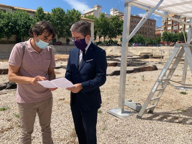 Cuatro pérgolas de 32 metros cuadrados protegerán las excavaciones del yacimiento de San Esteban - 2, Foto 2
