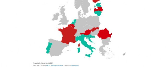 El RACE publica un mapa con el estado de las fronteras de los diferentes países europeos - 1, Foto 1