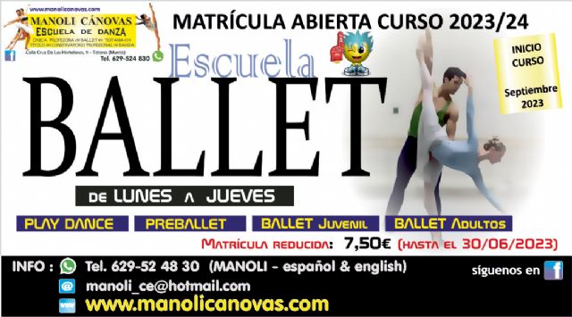 La Escuela de Danza Manoli Cánovas abre el plazo de matrícula para el curso 2023-24, Foto 1