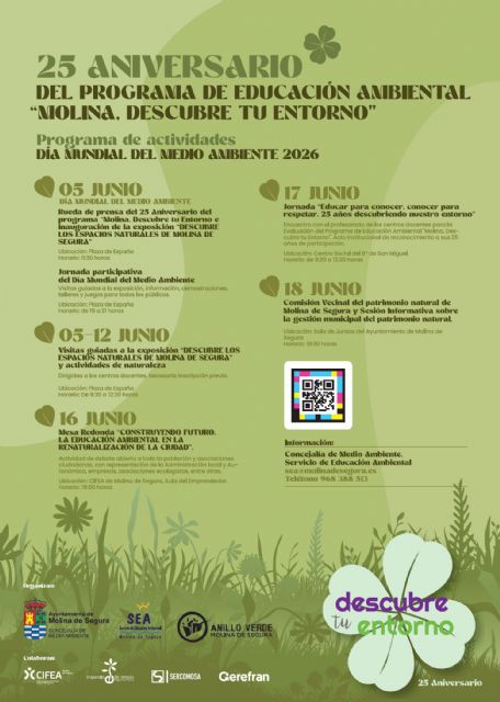 El Ayuntamiento de Molina de Segura conmemora el 25 aniversario del Programa de Educaci�n Ambiental para centros docentes Molina, Descubre tu Entorno