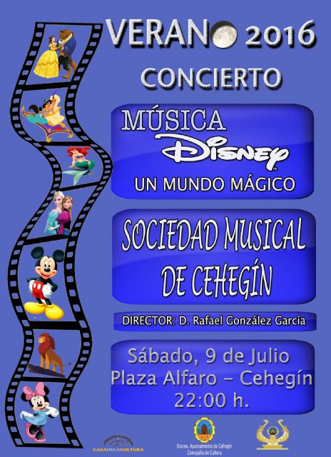 La Sociedad Musical de Cehegín ofrecerá un concierto sobre la música de Disney - 1, Foto 1