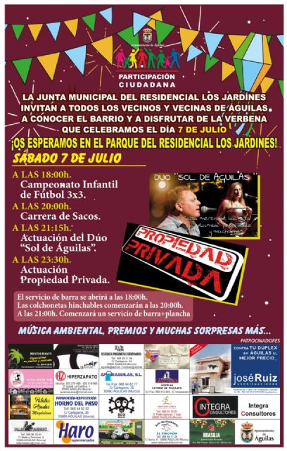 El residencial Los Jardines celebra el sábado sus fiestas de barrio - 1, Foto 1