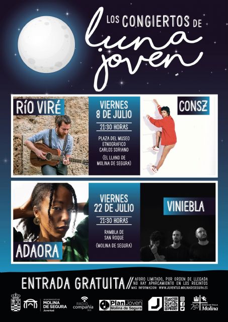 La Concejalía de Juventud de Molina de Segura organiza dos actividades en julio dentro del programa Los Conciertos de Luna Joven 2022 - 1, Foto 1