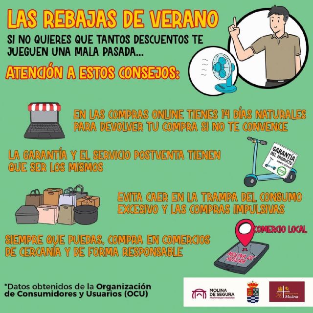 El Ayuntamiento de Molina de Segura pone en marcha una campaña de información sobre los derechos de los consumidores en periodos de rebajas - 1, Foto 1