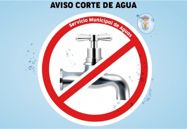 Se va a proceder al corte de suministro de agua potable mañana martes en El Paretón y El Raiguero, desde las 8:00 y hasta las 14:00 horas, Foto 1