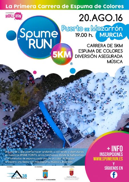 Puerto de Mazarrón acoge un evento “Holi run” el próximo 20 de agosto, Foto 1