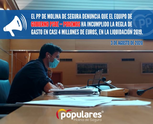 El PP denuncia que el equipo de gobierno PSOE-Podemos ha incumplido la regla de gasto en casi 4 millones de euros, en la liquidación 2019 - 1, Foto 1