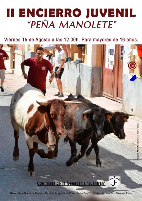 La Peña Manolete celebra el II Encierro Juvenil de Blanca - 1, Foto 1