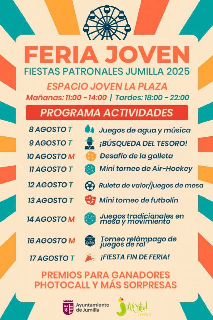 La Feria Joven 2025 ofrecerá a los jóvenes de Jumilla un espacio propio y gratuito durante la Feria y Fiestas - 2, Foto 2