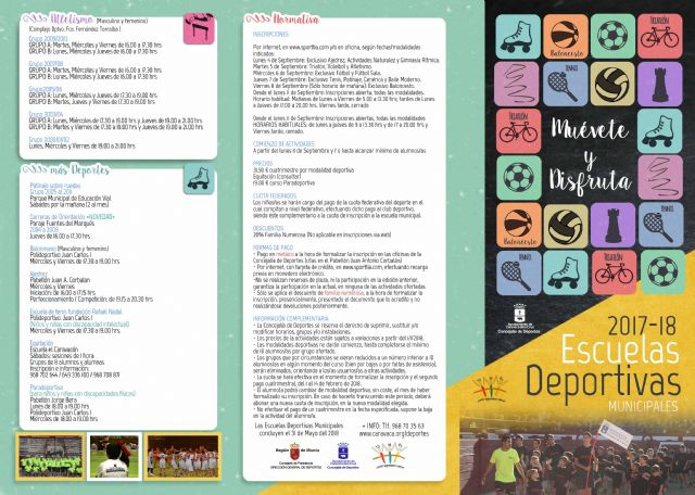 Abierto el plazo de inscripción en las Escuelas Deportivas Municipales 2017/2018 - 2, Foto 2