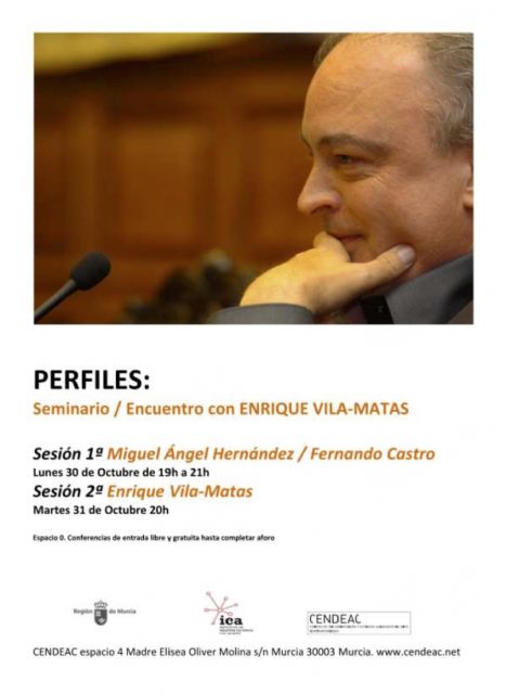 El Cendeac acogerá un encuentro con Enrique Vila-Matas, actividades con creadores, seminarios y un máster de estudios visuales - 1, Foto 1