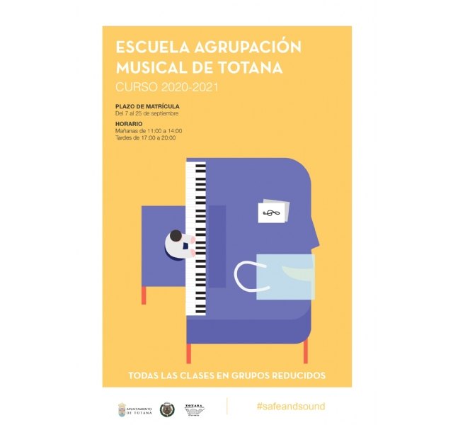 Se presenta el calendario y las condiciones de inscripción para efectuar la matrícula de la Escuela de la Agrupación Musical de Totana para el curso 2020/2021 - 2, Foto 2