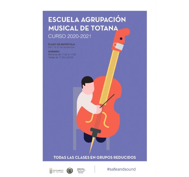 Se presenta el calendario y las condiciones de inscripción para efectuar la matrícula de la Escuela de la Agrupación Musical de Totana para el curso 2020/2021 - 3, Foto 3