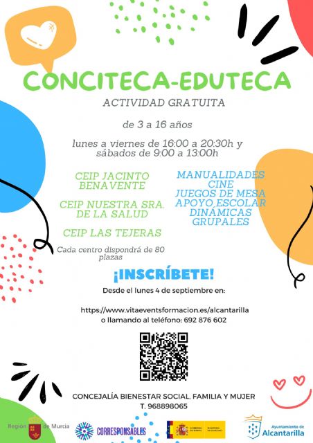 Nuevo servicio de conciliación en Alcantarilla para familias con menores de 3 a 16 años - 1, Foto 1