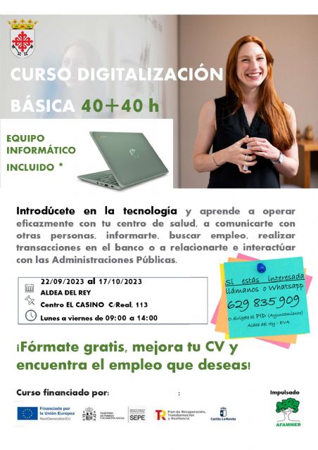 Las mujeres desempleadas de Aldea del Rey podrán adquirir habilidades y competencias digitales de manera gratuita - 1, Foto 1