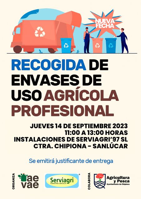 Nueva recogida de envases agrícolas en Chipiona el día 14 de septiembre - 1, Foto 1