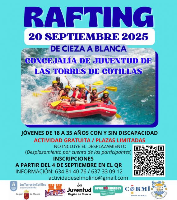 La Concejalía de Juventud propone una jornada gratuita de rafting por el río Segura - 1, Foto 1