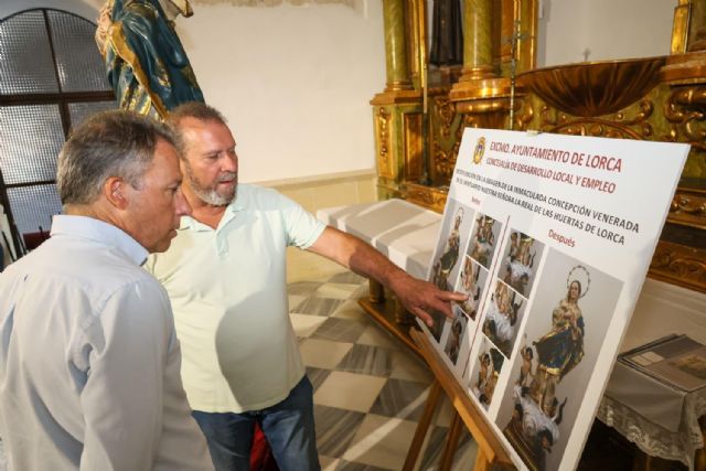 Estra Señora la Real de las Huertas de LorcaEl Taller de Restauración Municipal recupera la imagen de la Inmaculada Concepción - 5, Foto 5