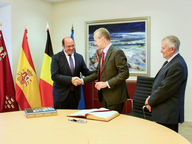 El presidente de la Comunidad recibe al embajador de Bélgica en España, Pierre Labouverie - 2, Foto 2