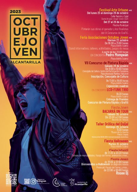 Alcantarilla celebra el festival de arte urbano Octubre Joven con música, grafiti, pintura rápida y fiesta Halloween - 1, Foto 1