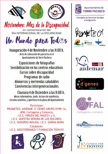 Torre Pacheco celebra el mes de la discapacidad Un mundo para todos 2019 - 2, Foto 2
