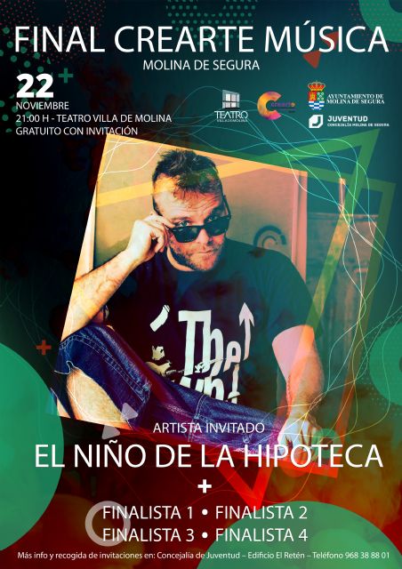 El Niño de la Hipoteca, artista invitado en la Final del CREARTE de Música 2019 de Molina de Segura - 1, Foto 1