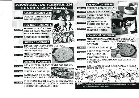 El Campillo de los Jiménez celebra sus fiestas en Honor a La Purísima - 1, Foto 1