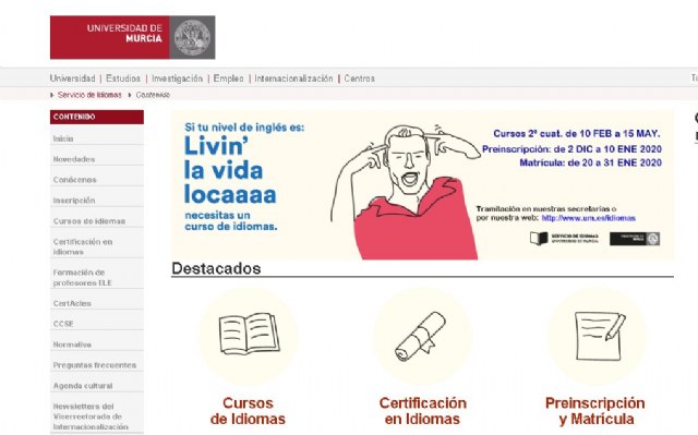 La Universidad de Murcia abre el plazo de inscripción para los cursos del Servicio de Idiomas del segundo cuatrimestre - 1, Foto 1