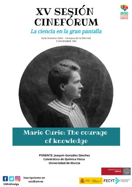 El cinefórum de la UMU celebra el Año Internacional de la Tabla Periódica con Marie Curie - 1, Foto 1